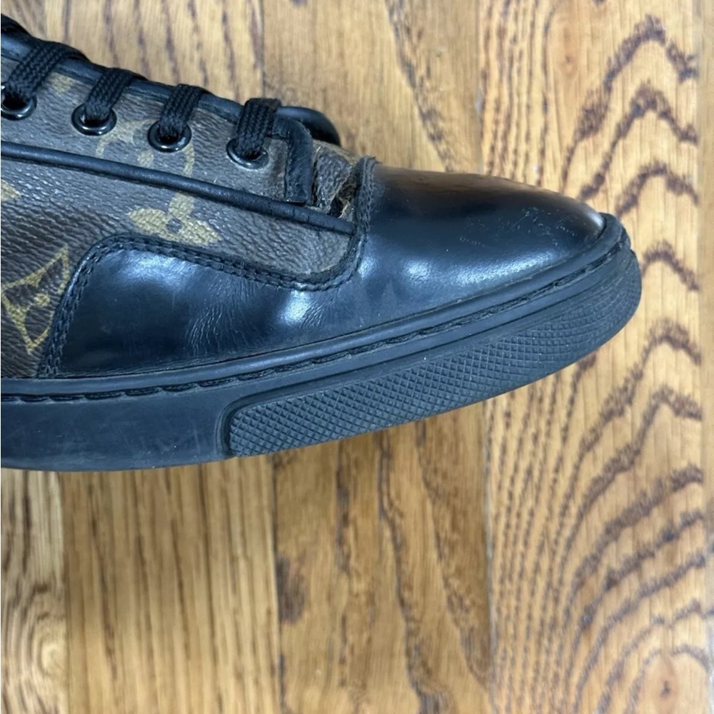 Louis Vuitton Calfskin Monogram Slalom Sneakers Brown Leather Men’s Size 9.5 - Picture 7 of 16
